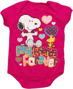 peanuts Snoopy And Woodstock Best Friend Forever Baby Bodysuit