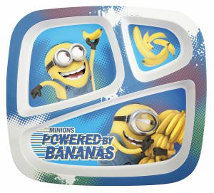 Minions Banana 3 Section Plate