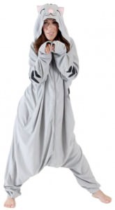 Soft Kitty Kigurumi Hooded Onesie Pajamas