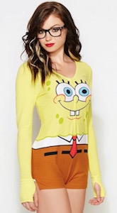 Women's SpongeBob Squarepants Romper Costume