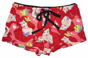 Ariel And Flounder Little Mermaid PJ Boxer Shorts