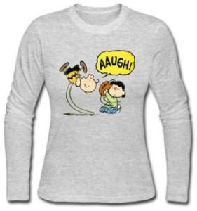 Women’s Charlie Brown And Lucy Football Long Sleeve T-Shirt