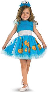 Toddler Girls Cookie Monster Dress Costume