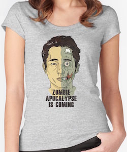 The Walking Dead Glenn Zombie Apocalypse Is Coming T-Shirt