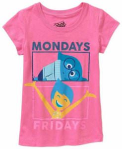 Inside Out Monday Sadness Friday Joy Kids T-Shirt