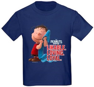 Peanuts Likable Loving Loyal Linus Kids T-Shirt