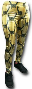 Loki Helmet Gold Leggings