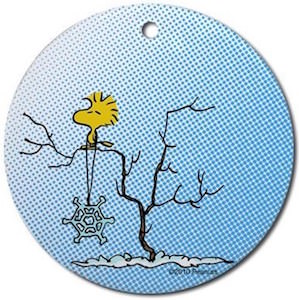 Peanuts Woodstock Round Snowflake Christmas Ornament