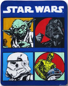 Star Wars Character Blocks Throw Blanket