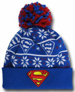 Superman Symbol Knit Ugly Sweater Hat