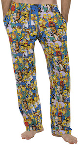 The Simpsons Springfield Characters Pajama Pants
