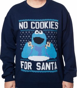 Cookie Monster None For Santa Sweater