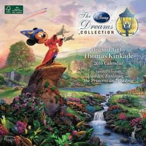 Disney Thomas Kinkade Artwork 2016 Wall Calendar