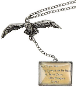 Harry Potter Owl And Hogwarts Acceptance Letter Necklace