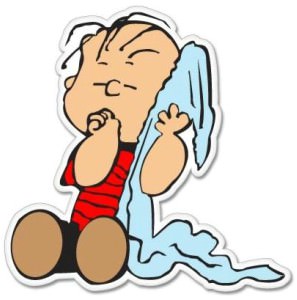 Linus van Pelt And Blanket Vinyl Sticker