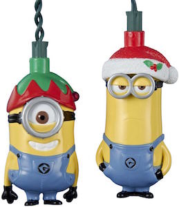Minion Christmas Lights With Stuart And Kevin