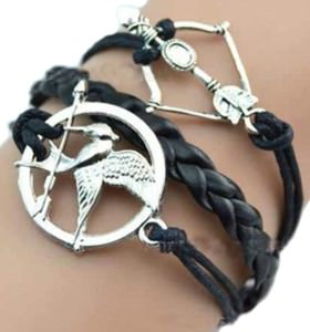 Mockingjay Arrow Leather Braid Bracelet