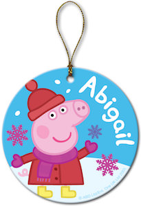 Peppa Pig Personalized Christmas Ornament