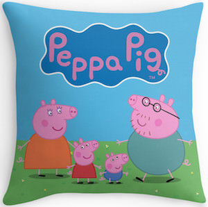 Peppa Pig Family Throw Pillow