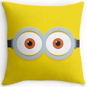 Two Eye Minion Face Throw Pillow