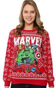 Women's Marvel Superhero Christmas Sweater