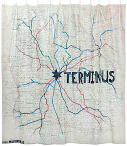 Terminus Map Shower Curtain