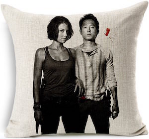 The Walking Dead Maggie And Glenn Throw Pillow Case