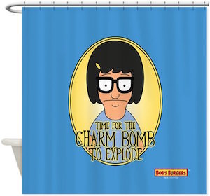 Bob's Burgers Tina Charm Bomb Shower Curtain