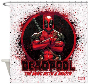 Deadpool Splatter Shower Curtain