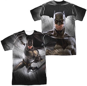Ben Affleck as Batman on an amazing two side t-shirt