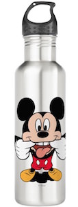 Mickey Mouse Sticking Tongue Out Water Bottle