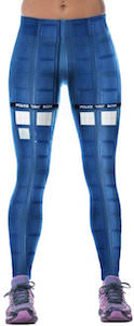 Doctor Who Tardis Leggings With Blue Panels