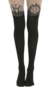 Supernatural Devils Trap And Anti Possession Thigh High Tights
