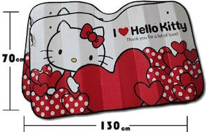 I Love Hello Kitty Car Sun Shade