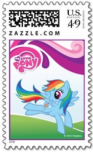 MLP Rainbow Dash Postage Stamp