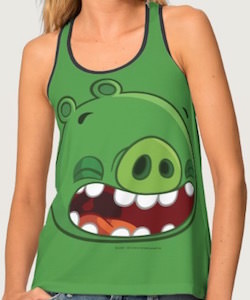 Angry Birds Laughing Pig Tank Top