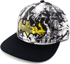 Batman Comic Snapback Hat With Logo