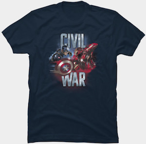 Captain America And Iron Man Civil War T-Shirt