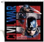 Captain America Civil War Shower Curtain