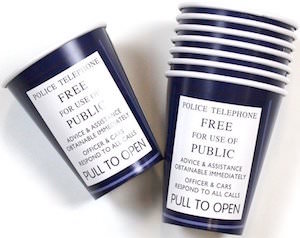 Doctor Who Tardis Party Cups