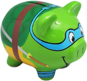 TMNT Leonardo Piggy Bank