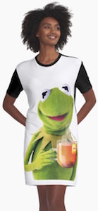 The Muppets Kermit Drinking Tea Dress