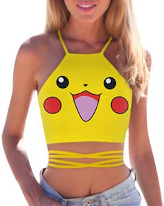 Pokemon Yellow Pikachu Crop Top