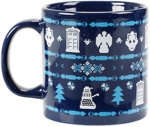 Doctor Who Dark Blue Christmas Mug