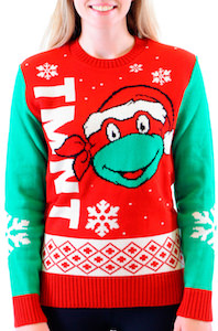 TMNT Turtle Face Christmas Sweater