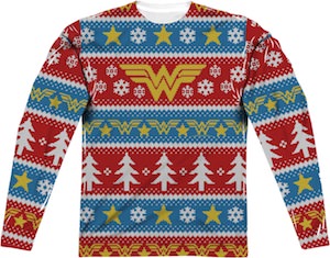 DC Comics Wonder Woman Ugly Christmas Sweater