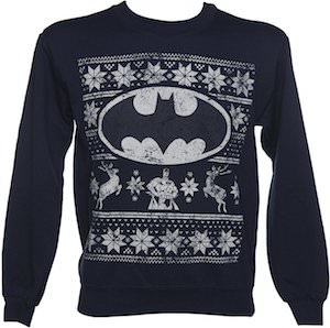 Navy Blue Batman Christmas Sweater
