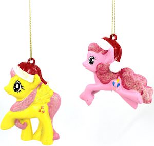 MLP Pinkie Pie And Fluttershy Christmas Ornament Set