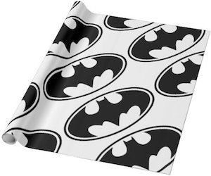 Batman logo gift wrap