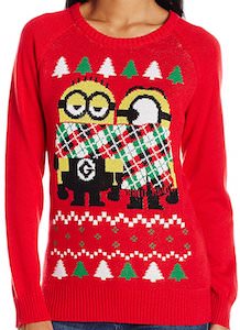 Scarfed Minions Christmas sweater